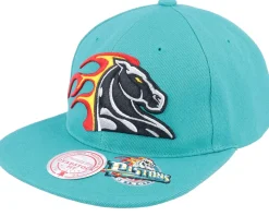 Detroit Pistons Dead Remix Deadstock Teal Snapback - Mitchell & Ness