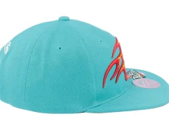Detroit Pistons Dead Remix Deadstock Teal Snapback - Mitchell & Ness