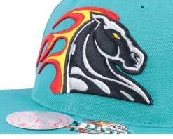 Detroit Pistons Dead Remix Deadstock Teal Snapback - Mitchell & Ness