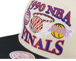 Detroit Pistons Vs. Los Angeles Lakers Finals Remix Hwc Off White/Black Snapback - Mitchell & Ness