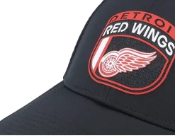 Detroit Red Wings Authentic Pro Draft Black/A. Red Trucker - Fanatics