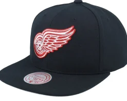 Detroit Red Wings Conference Patch Black Snapback - Mitchell & Ness