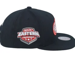 Detroit Red Wings Conference Patch Black Snapback - Mitchell & Ness