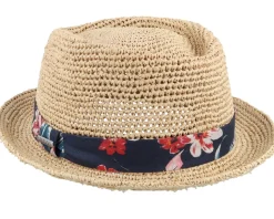 Diamond Raffia Crochet Beige Straw Hat - Stetson