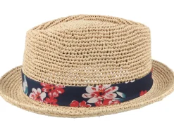Diamond Raffia Crochet Beige Straw Hat - Stetson