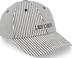 Diego Stripe 2.0 Off White/Dark Navy Dad Cap - Les Deux