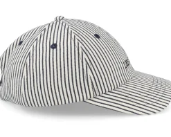 Diego Stripe 2.0 Off White/Dark Navy Dad Cap - Les Deux