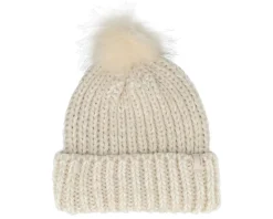 Dillon Beanie Off White/Dove Marl Pom - Brixton