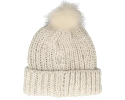 Dillon Beanie Off White/Dove Marl Pom - Brixton