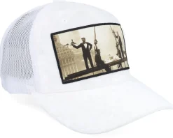 Dinner Atop A Skyscraper Velvet White/White A-fram - Calza Pennello