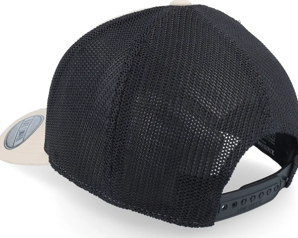 Dirty Beige/Black Mesh W Patch Trucker - Black Clover
