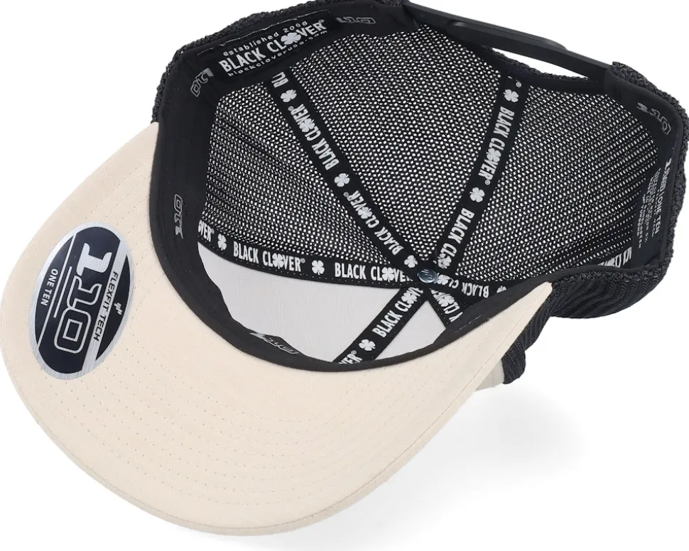 Dirty Beige/Black Mesh W Patch Trucker - Black Clover