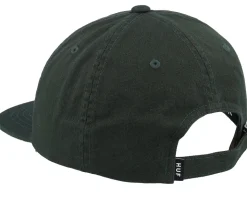 Distressed Logo 5 Panel Hat Huntgreen Strapback - HUF