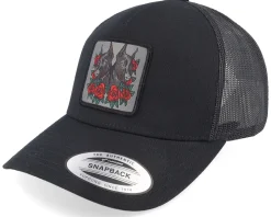 Dobermann & Roses Charcoal/Black Snapback - Iconic