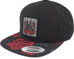 Dobermann & Roses Charcoal/Black Snapback - Iconic