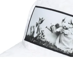 Dog Watering Plant Velvet White/White A-frame - Calza Pennello