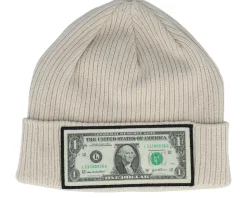 Dollar Bill Sand Beanie Organic Cotton Cuff - Calza Pennello