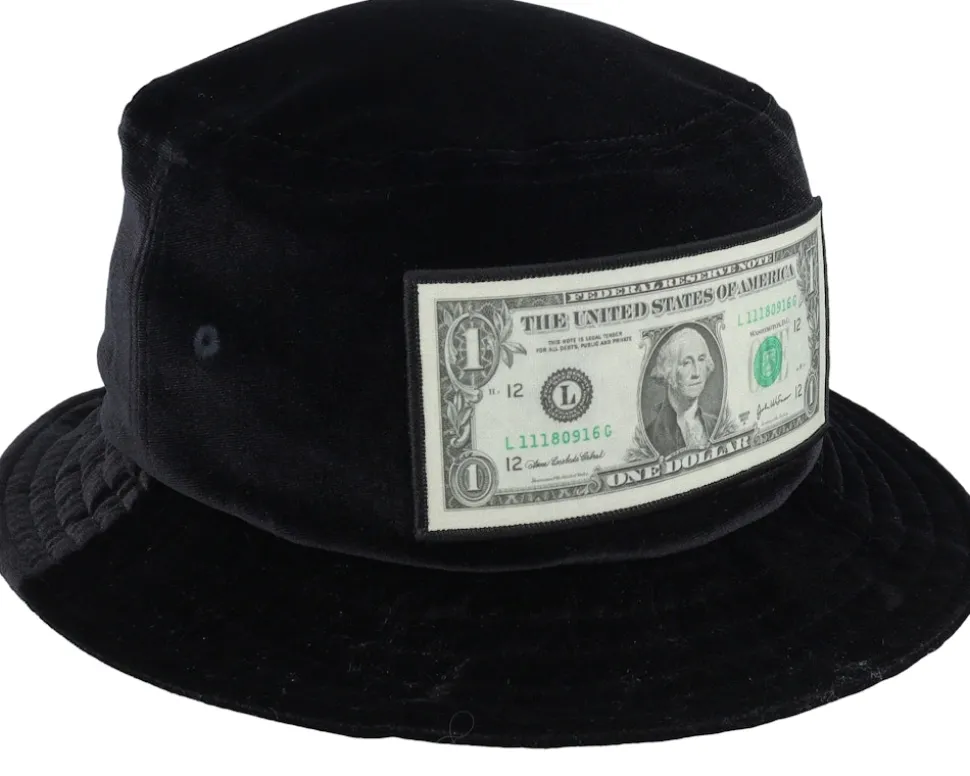 Dollar Bill Velvet Black Bucket - Calza Pennello