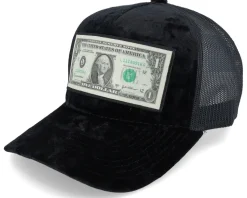 Dollar Bill Velvet Black A-frame Trucker - Calza Pennello