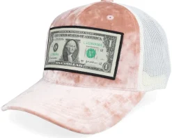 Dollar Bill Velvet Peach/Ivory A-frame Trucker - Calza Pennello