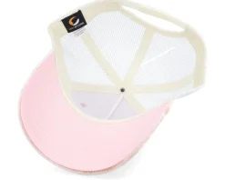 Dollar Bill Velvet Peach/Ivory A-frame Trucker - Calza Pennello