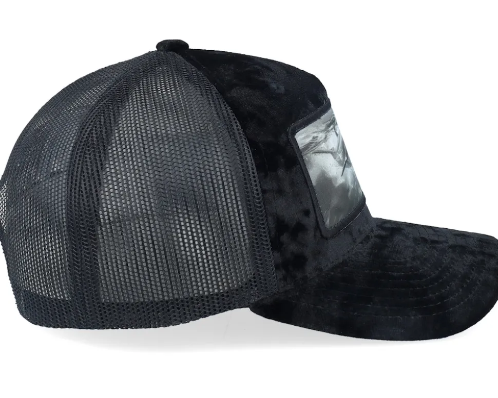 Dolphin Big Patch Velvet Black Trucker - Calza Pennello