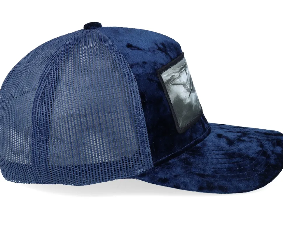 Dolphin Big Patch Velvet Navy Trucker - Calza Pennello