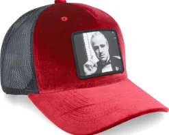 Don Corleone Red/Black Velvet Trucker - The Godfather