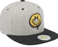 Doughnut Smile Heather Grey/Black Snapback - Lucid Smile