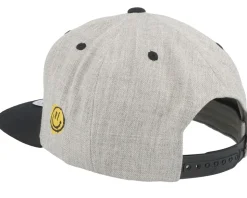 Doughnut Smile Heather Grey/Black Snapback - Lucid Smile