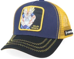 Dragon Ball Z Majin Vegeta Navy/Yellow/Black Trucker - Capslab