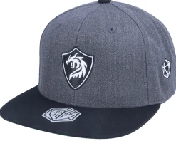Dragon Shield Emblem Charcoal/Black Snapback - Critiql Hit