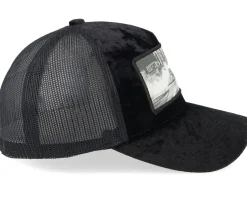 Drifting Car In The Street Velvet Black A-frame Trucker - Calza Pennello