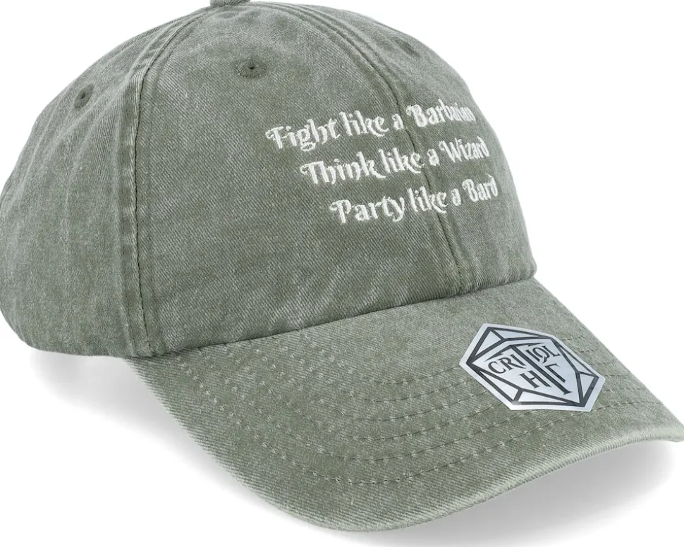 Dungeon Lessons Vintage Washed Olive Dad Cap - Critiql Hit