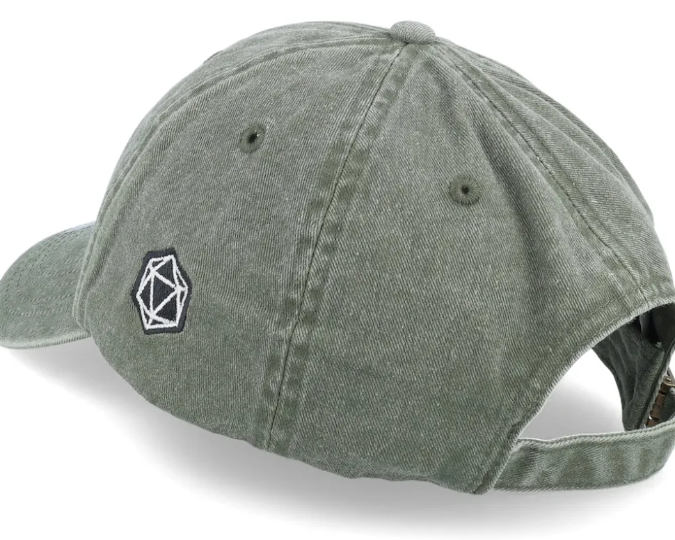 Dungeon Lessons Vintage Washed Olive Dad Cap - Critiql Hit