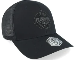 Dungeon Master Dragon Silhouette Black Trucker - Critiql Hit