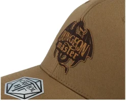 Dungeon Master Dragon Silhouette Wooly Combed Coyote Brown Flexfit - Critiql Hit