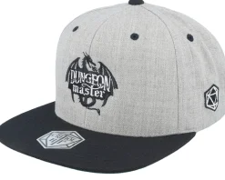 Dungeon Master Dragon Silhouette Grey/Black Snapback - Critiql Hit