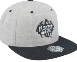 Dungeon Master Dragon Silhouette Grey/Black Snapback - Critiql Hit