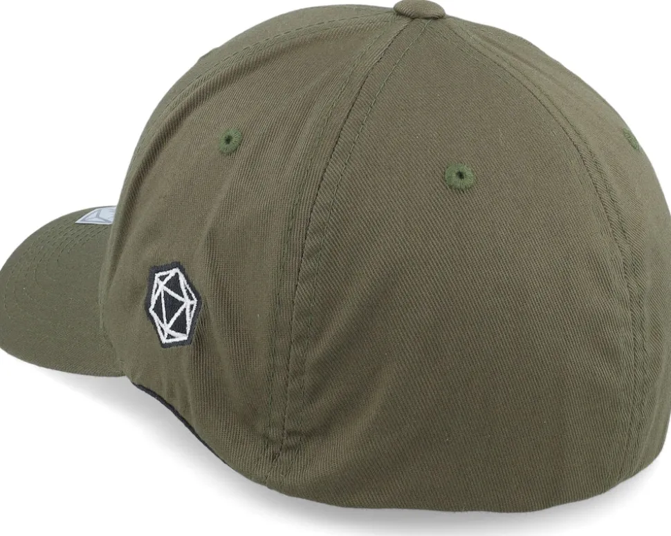 Dungeon Master Logo Dragon Olive Flexfit - Critiql Hit