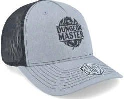Dungeon Master Logo Dragon Heather Grey/Black Trucker - Critiql Hit