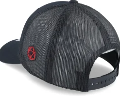Dungeon Master Logo Dragon Black Trucker - Critiql Hit