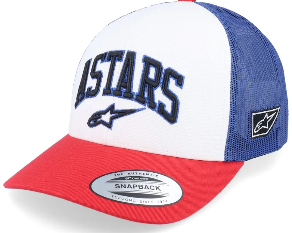Dunker Hat White/Red/Blue Trucker - Alpinestars