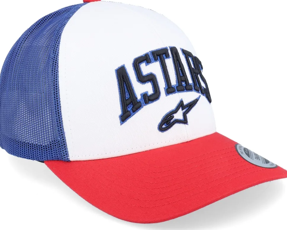 Dunker Hat White/Red/Blue Trucker - Alpinestars