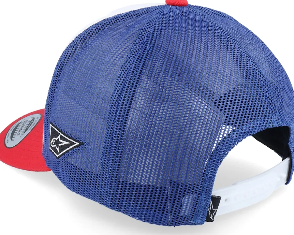 Dunker Hat White/Red/Blue Trucker - Alpinestars