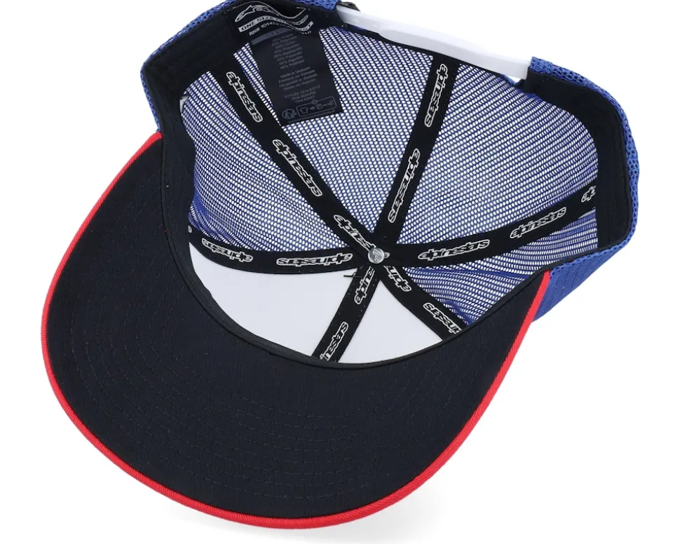 Dunker Hat White/Red/Blue Trucker - Alpinestars