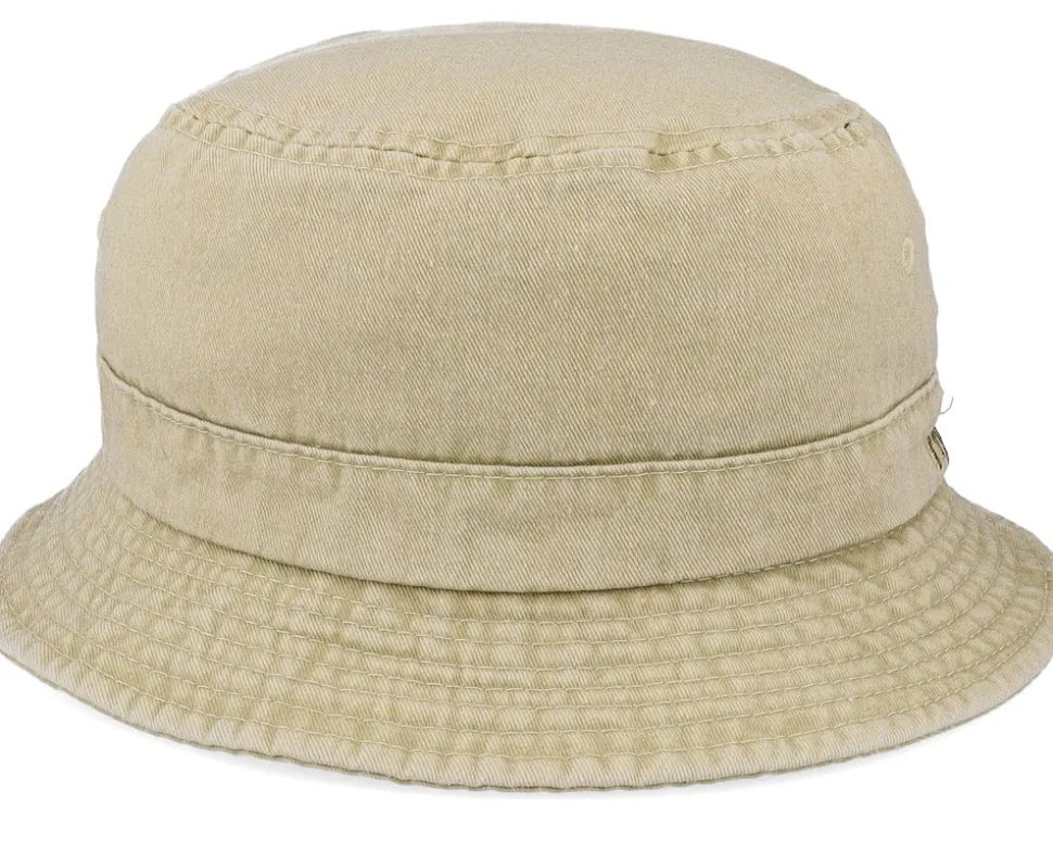 Dyed Cotton Twill Beige Bucket - MJM Hats