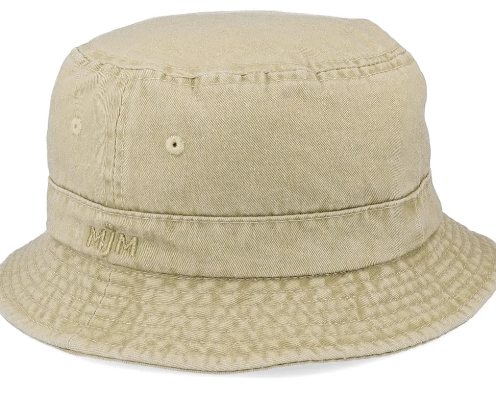 Dyed Cotton Twill Beige Bucket - MJM Hats