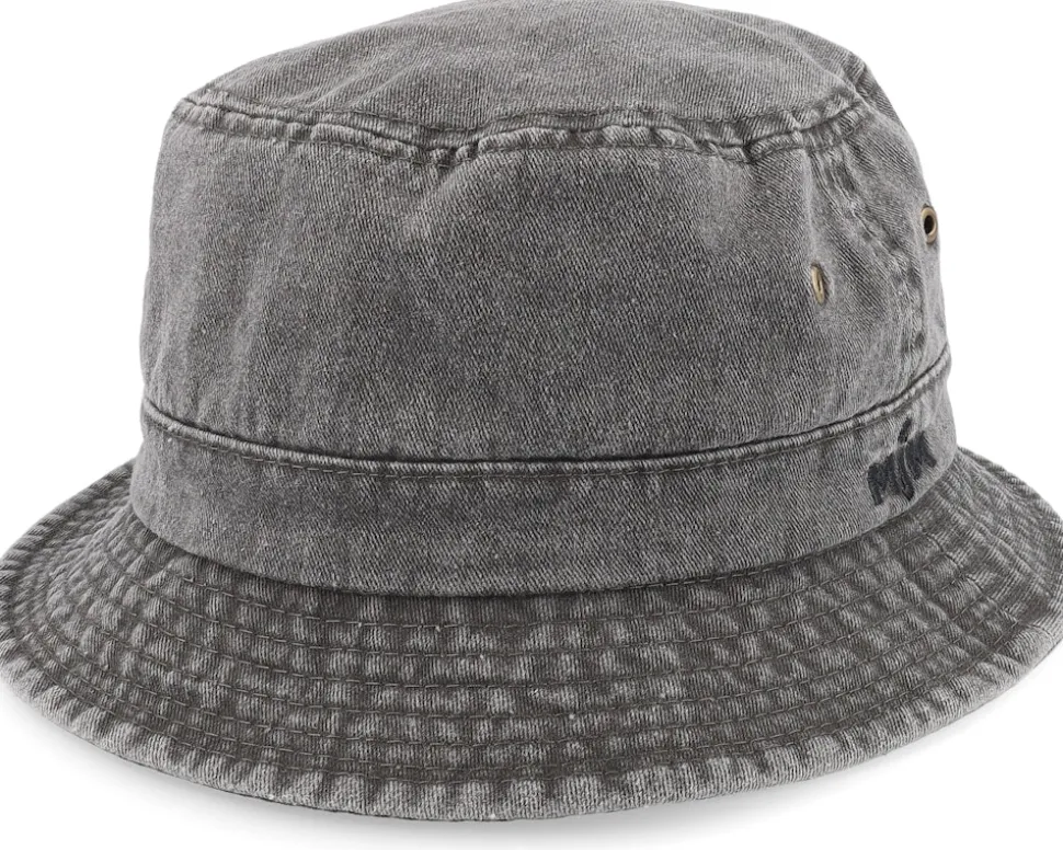Dyed Cotton Twill Black Bucket - MJM Hats