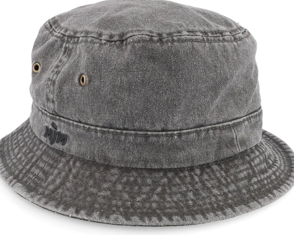 Dyed Cotton Twill Black Bucket - MJM Hats